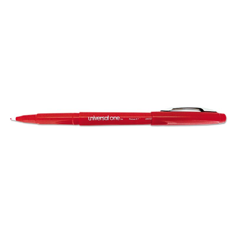 Universal Roller Ball Porous Tip Stick Pen Red Ink Medium Dozen 50503, 2 of 3