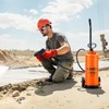VEVOR Industrial Concrete Sprayer with Wheeled Cart, 3.5 Gallon Stainless Steel Sprayer, Heavy Duty Tri-Poxy Pump Sprayers, 20.5"Wand, Orange - 2 of 4