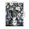 Amanti Art The Latte Loving Staffy by Mowzu  Framed Canvas Wall Art - 3 of 4