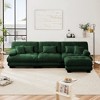 DOMETOUR Luxury Modular Sectional Sofa Couch,Oversized L Shaped Cloud Couch,Deep Seat Sofa Couch with Convertible Ottoman,Chenille - 2 of 4