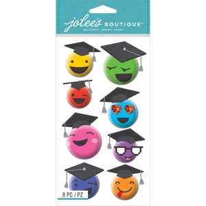 Jolee's Boutique Dimensional Stickers - Graduation Emoji, 8pcs - 1 of 1