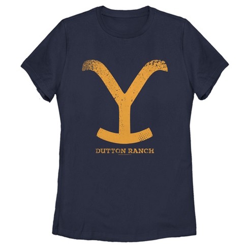 Yellowstone TV Show Dutton Ranch Logo Jaune Sous Licence T-shirt femme 