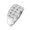 Ross-Simons 3.00 ct. t.w. Diamond 3-Row Ring in 14kt White Gold Size 10 - 3 of 4