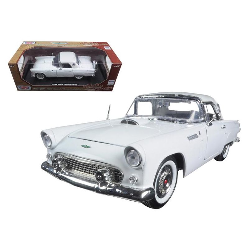 1956 Ford Thunderbird White "Timeless Classics" 1/18 Diecast Model Car by Motormax, 1 of 4