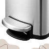 Small Bathroom Trash Can with Lid, 6 Liter / 1.6 Gallon Stainless Steel Step On Garbage Can with Removable Inner Bucket for Bedroom Office - 4 of 4