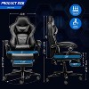 ELECWISH Racing Style High Back Computer Chair with Footrest Headrest and Lumbar Support - 2 of 4