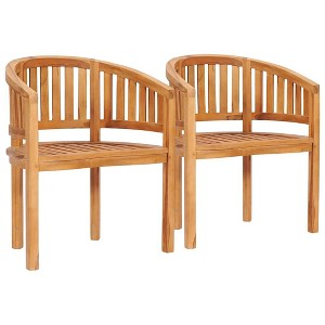 vidaXL Banana Chair, Outdoor Wooden Seats for Garden Patio Deck Dining, Customizable Finish - 1 of 4