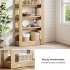 MAYEERTY 5-Tier Bookshelf, Wooden Bookcase Display Shelf with Arch-Shape - 4 of 4
