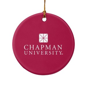 Chapman University Primary Logo Porcelain Holiday Christmas Tree Ornament  2.8" (7.1 cm) - 1 of 4