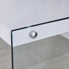 GlasFlength Coffee Tables Coffee Table Sturdy Tempered Glass Top Multi Function Design for Living Room Lounge, White, 47.2"*27.5"*30" - 3 of 4