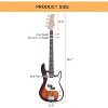 Glarry Electric Bass Guitar Full Size 4 String Rosewood Basswood Fire Style Exquisite Burning Bass - 3 of 4