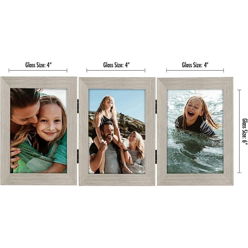 Americanflat Hinged Picture Frame with tempered shatter-resistant glass - Available in a variety of sizes and styles, 3 of 5