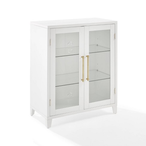 Crosley 36" Roarke Stackable Glass Door Kitchen Pantry Storage Cabinet White - image 1 of 4