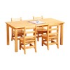 ECR4Kids 24in x 48in Rectangular Hardwood Table with 20in Legs and Four 10in Chair, Kids Furniture - 4 of 4