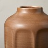 Faceted Ceramic Vase Brown - Hearth & Hand™ with Magnolia - image 3 of 4
