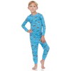 BenBen Kids 3 Pack Pajamas - Blue Dinosaurs/Stripes/Sharks - 2 of 4
