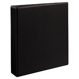 Avery Durable View Binder with DuraHinge and EZD Rings, 3 Rings, 1.5" Capacity, 11 x 8.5, Black, (9400) - 1 of 4