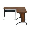 PAGED L Shaped Desk Modern Computer Desk Versatile Office Desk with Tempered Glass Top, Pull Out Keyboard Panel for Study, Living Room - 3 of 4