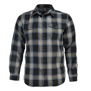 Burnside Mens Modern Fit Yarn Dyed Point Collar Flannel Shirt - 1 of 3
