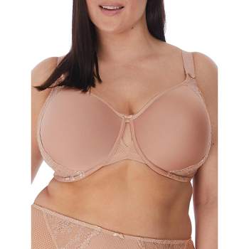 Curvy Couture Women's Solid Sheer Mesh Full Coverage Unlined Underwire Bra  Chocolate 34h : Target