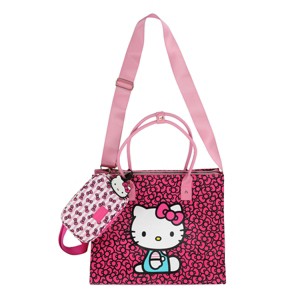 Hello Kitty Bows 3-Piece Tote Travel Set With Crossbody Bag & Luggage Tag - 1 of 4
