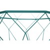 LeisureMod Malibu 31" Octagon Coffee Table - Modern Glass Top, Geometric Wireframed Accent Table, Perfect for Living Rooms and Small Spaces - 4 of 4