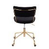 TiramisuBest Gold Metal & Black Velvet Task Chair - Adjustable Height, 360¡ã Swivel - 4 of 4