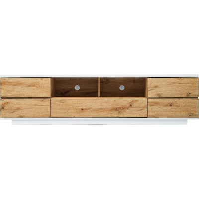 Media Console TV Stand for TVs Up to 80'', Entertainment Center with Door Device, TV Cabinet for Living Room, Bedroom