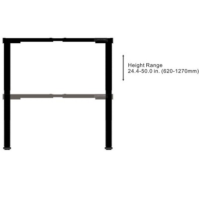 Black Adjustable Dual Motor Sit-Stand Desk Frame