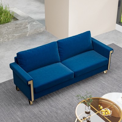 Racxily Velvet Sofa Upholstery with Ideal Mid-Century Modern Living Room Furniture