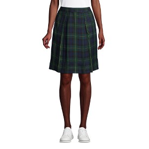 Lands' End School Uniform Women's Plaid Pleated Skort Top of Knee - 1 of 3