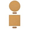 Unique Bargains Self-Adhesive Heat Insulation Flexible Easy to Cut Cork Coasters 4-inch Brown - 3 of 3