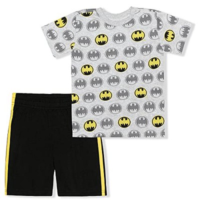 Batman 2pcs Kid Boy Allover Print Short-sleeve Tee and Letter Print Shorts Set