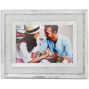 Pavilion Gift Company - Happy Anniversary - 7.25"x 9.25" Frame (Holds 6"x 4" Photo) - Single Image Frames - 1 of 3