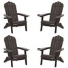 Sonkuki 4-Pack Folding Adirondack Chair Patio Outdoor Plastic Fire Pit Chair Weather Resistant for Lawn, deck and Backyard - 2 of 4