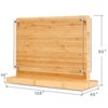 LunaLulinlk Magnetic Knife Block Double side Knives Holder Bamboo Knife Stand for Kitchen Cutlery Display Rack and Organizer,12 inch - 2 of 4