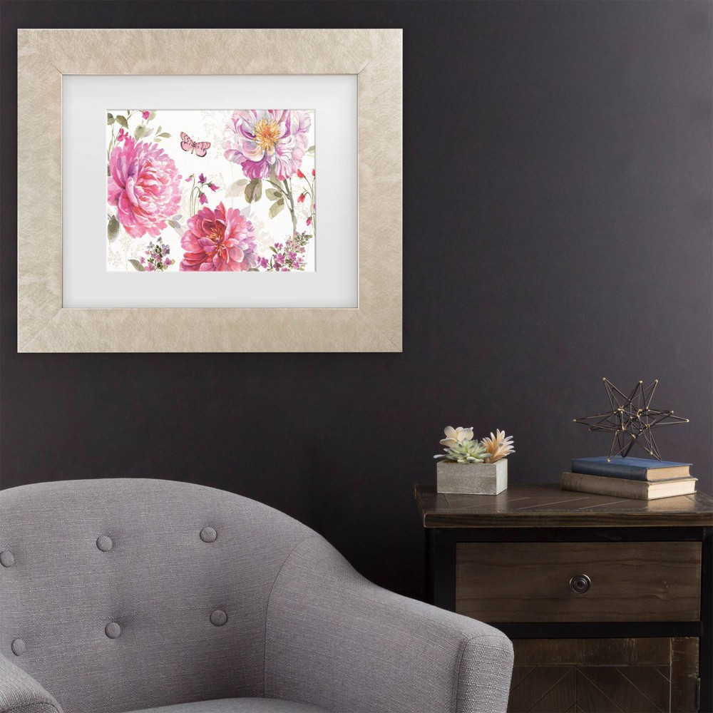 Photos - Other Decoration Trademark Fine Art 11"x14" Lisa Audit Obviously Pink 18 Matted Framed Art Cream