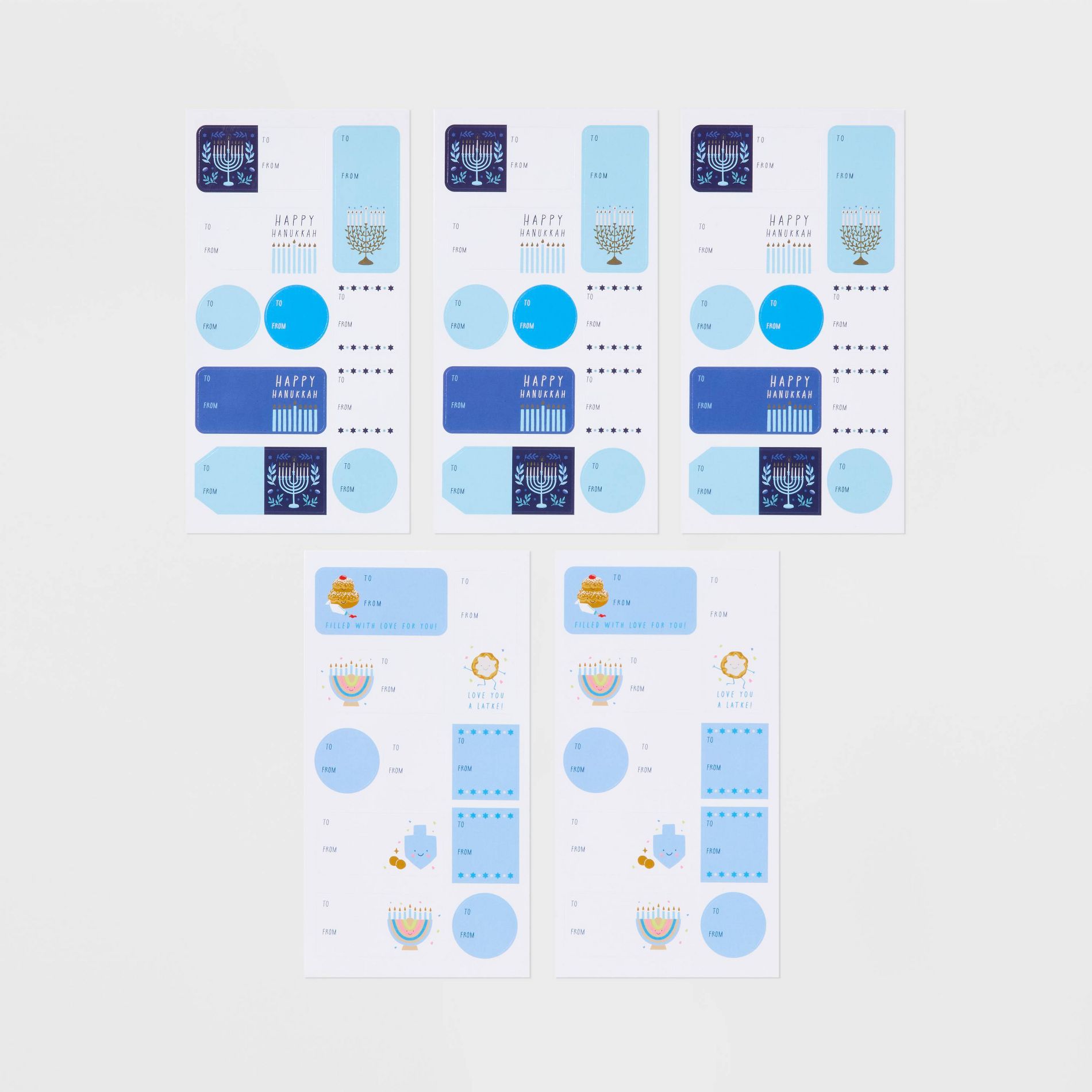 50ct Hanukkah Peel and Stick Gift Tags - Spritz™