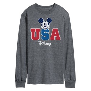 Men's - Disney - Mickey USA Long Sleeve Graphic T-Shirt - 1 of 4