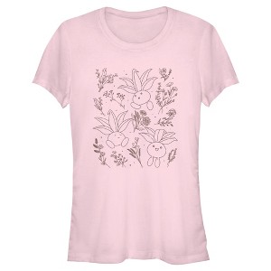 Junior's Women Pokemon Oddish Floral Doodles T-Shirt - 1 of 4