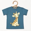 The Juniper Shop Watercolor Giraffe Toddler Short Sleeve Tee - 5T - Teal - 2 of 4
