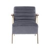 Meridian Furniture,Woodford Grey Velvet Accent Chair - 4 of 4