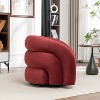 SEYNAR Modern Glam Velvet 360 Degree Swivel Accent Armchair with Tufted Back - 3 of 4