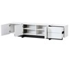 TiramisuBest White Black Rectangle TV Stand for TVs up to 80 Inch High Gloss UV Surface Contemporary Console Drawers Cabinets Living Room - 3 of 4