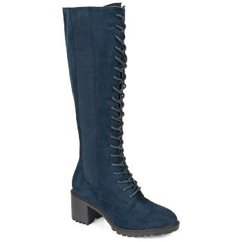 Journee Collection Womens Jenicca Tru Comfort Foam Stacked Heel Knee High Boots