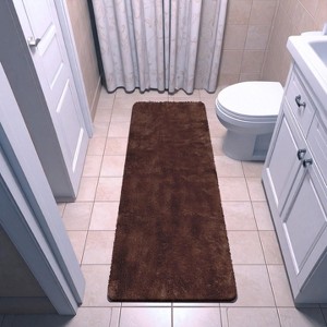 Luxe Weavers 20"x54" Runner Bath Mat with Non Slip Backing, Plush Bathroom Rug - 1 of 4