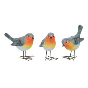 Transpac Large Resin Robin Bird Set of 3 Spring Home Decorations - 1 of 1
