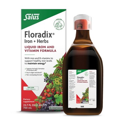 Floradix by Salus Iron & Herbs - Liquid Herbal Supplement for Energy Support* - Iron Supplement with Vitamin C & B Complex Vitamins