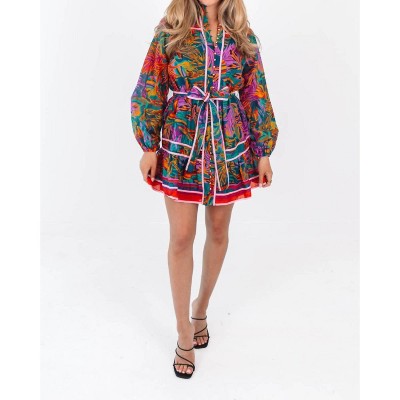 Women's Asher Long Sleeve Tie Dress - j.marie