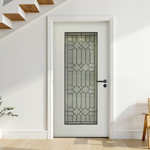 SpassWay 36"W*80"H Exterior Frosted Glass Prehung Front Entry Door Primed Interior Fiberglass Entrance Door - 1 of 4